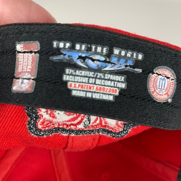 Wisconsin Badgers NCAA Top of the World Relaxed Fit Stretch Fitted Hat One Size - Picture 5 of 5